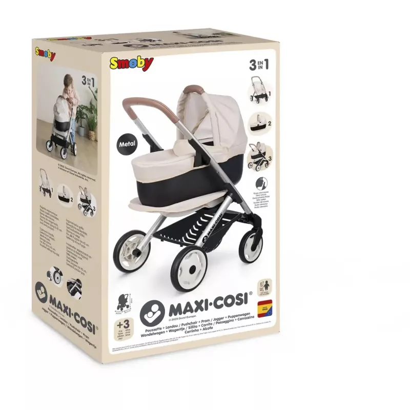 Poppenwagen 3-in-1 Simba-Dickie Smoby Maxi-Cosi beige