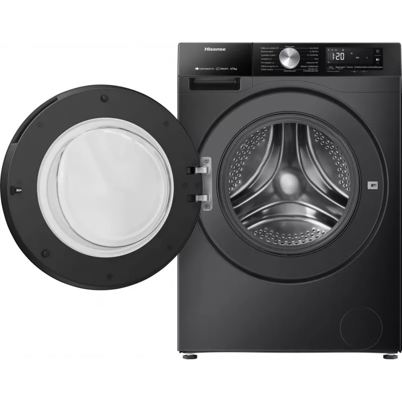 Hisense WD3S8043BB3 was-droogcombinatie vrijstaand frontlader zwart
