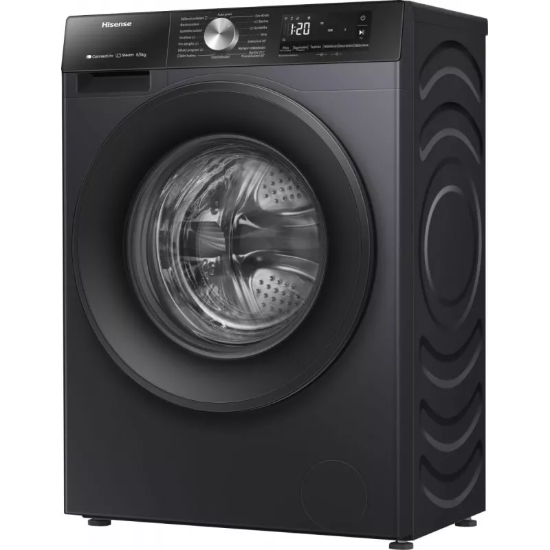 Hisense WD3S8043BB3 was-droogcombinatie vrijstaand frontlader zwart