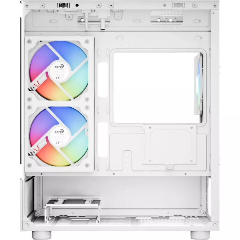 Tower-pc-behuizing AEROCOOL Viewport Mini-G-WT-v4 ARGB met twee tempered-glass panelen, wit