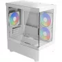 Tower-pc-behuizing AEROCOOL Viewport Mini-G-WT-v4 ARGB met twee tempered-glass panelen, wit