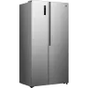 Gorenje Side by Side NRS917E41X SI, vrijstaand, American Door, grijs, 2 deuren, touch, LED