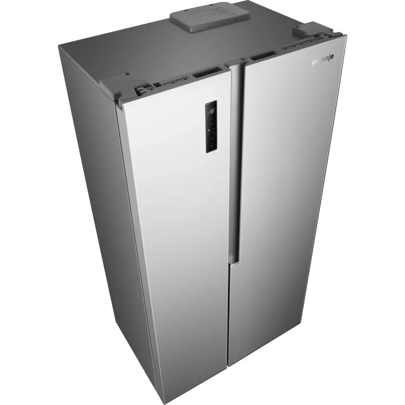 Gorenje Side by Side NRS917E41X SI, vrijstaand, American Door, grijs, 2 deuren, touch, LED