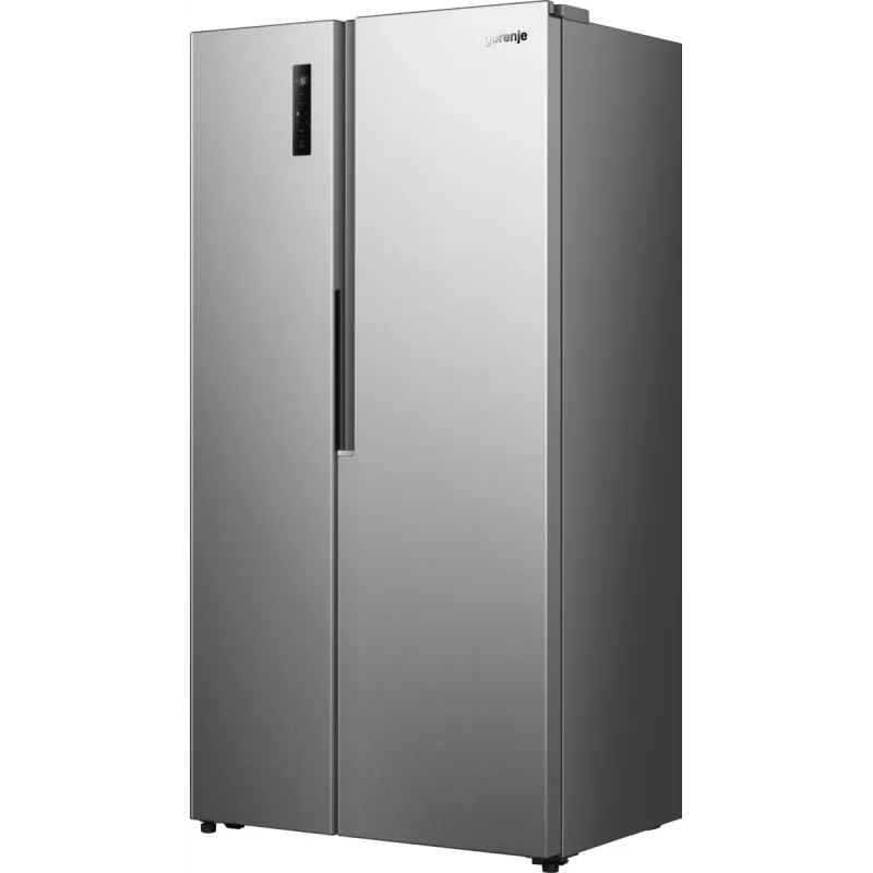 Gorenje Side by Side NRS917E41X SI, vrijstaand, American Door, grijs, 2 deuren, touch, LED