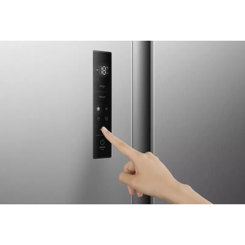 Gorenje Side by Side NRS917E41X SI, vrijstaand, American Door, grijs, 2 deuren, touch, LED