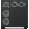 Tower-behuizing APNX V2-F-BK-v1 met drie geharde glasplaten, zwart