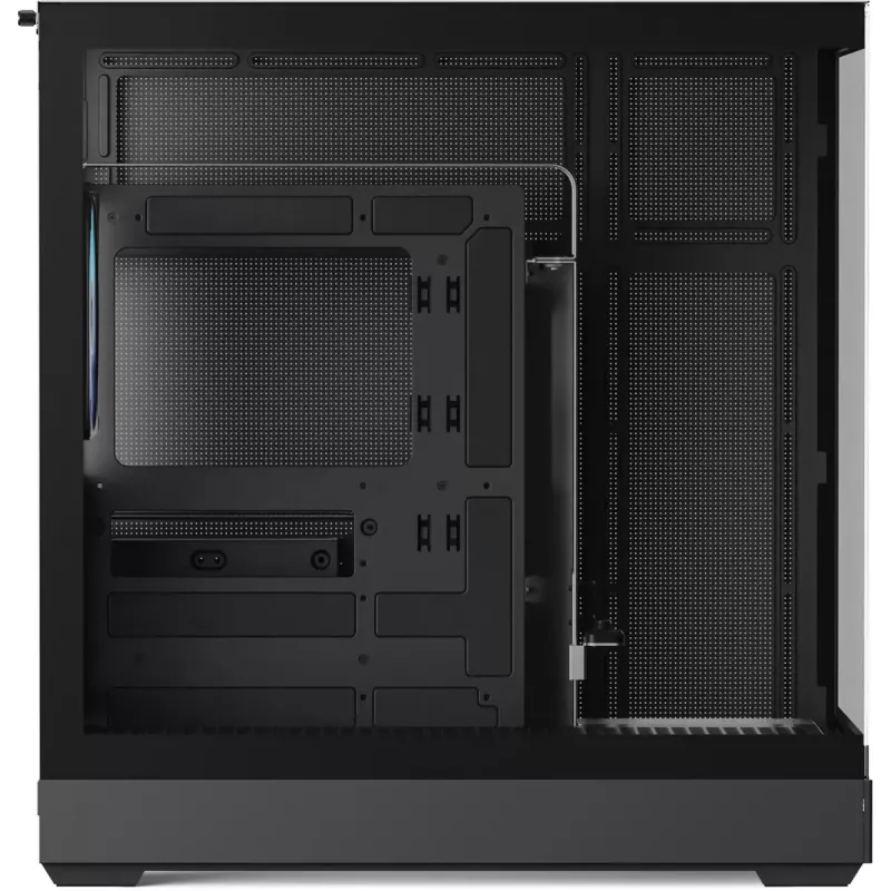 Tower-behuizing APNX V2-F-BK-v1 met drie geharde glasplaten, zwart
