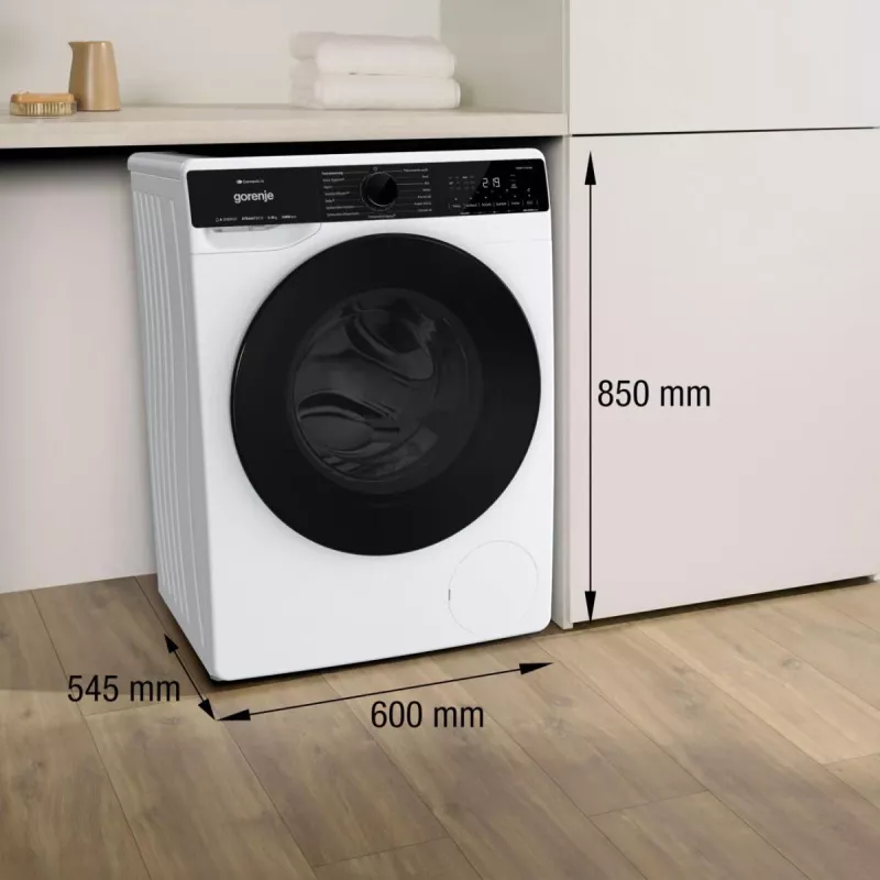 Gorenje WPNA84A2TS wasmachine frontlader 8 kg 1400 t/min zwart, wit