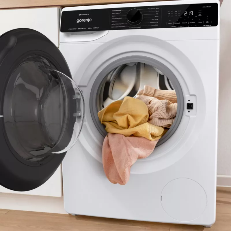 Gorenje WPNA84A2TS wasmachine frontlader 8 kg 1400 t/min zwart, wit