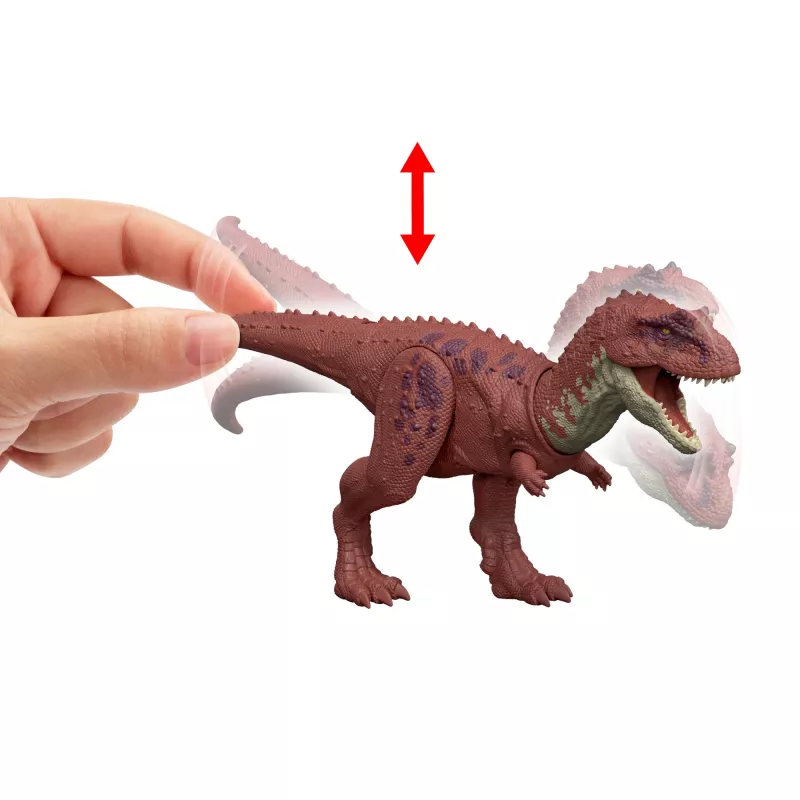 Jurassic World Rebirth Wild Roar Aucasaurus dinosaurus-speelgoed, staartgestuurde aanvalsbeet & geluid