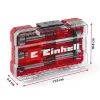 Forstnerborenset Einhell-KWB 5-delig, rood/transparant, 1/4 inch schacht, M-CASE (MPN 706003)
