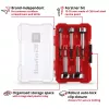 Forstnerborenset Einhell-KWB 5-delig, rood/transparant, 1/4 inch schacht, M-CASE (MPN 706003)