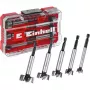Forstnerborenset Einhell-KWB 5-delig, rood/transparant, 1/4 inch schacht, M-CASE (MPN 706003)