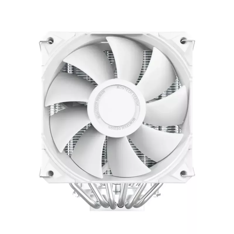 CPU-koeler Montech NX600 (wit) met 120mm-ventilator, compatibele luchtkoeler voor desktopprocessoren