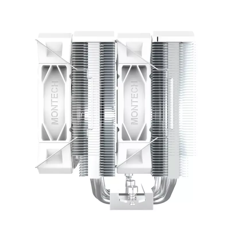 CPU-koeler Montech NX600 (wit) met 120mm-ventilator, compatibele luchtkoeler voor desktopprocessoren