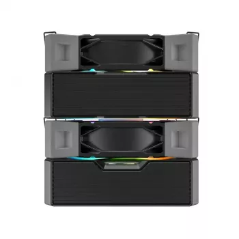 CPU-koeler Montech NX600 ARGB, zwart, 120mm-ventilator, ARGB-verlichting