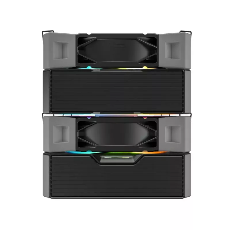 CPU-koeler Montech NX600 ARGB, zwart, 120mm-ventilator, ARGB-verlichting