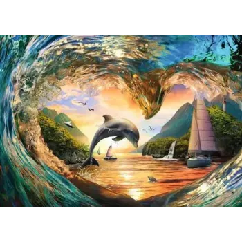 Ravensburger Sunset Splash Puzzel, 1000 stukjes, liggend formaat, 700 mm breed