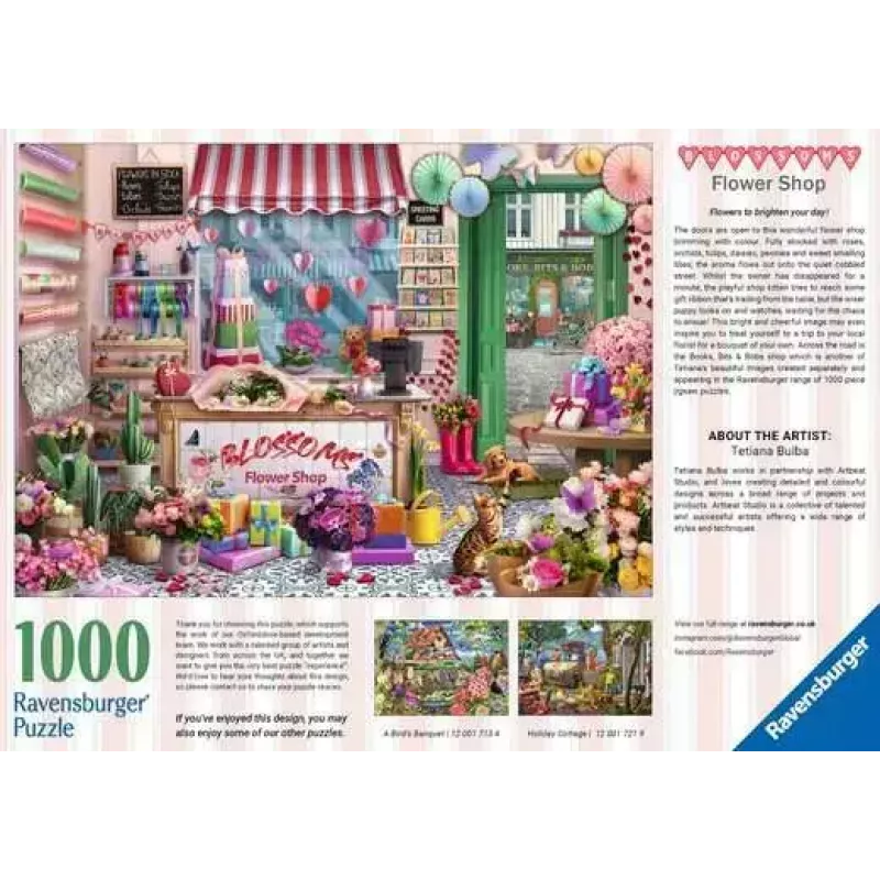 Ravensburger Puzzel Blossoms Flower Shop 1000 stukjes, 700 mm breed