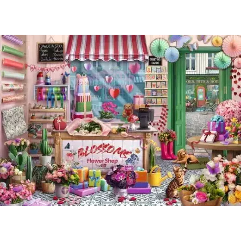 Ravensburger Puzzel Blossoms Flower Shop 1000 stukjes, 700 mm breed