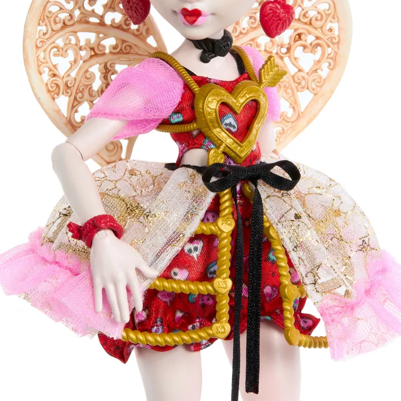 MATTEL Monster High Scary Sweet Birthday Cupid Asteria – verzamelpop, beweegbaar, thema-outfit