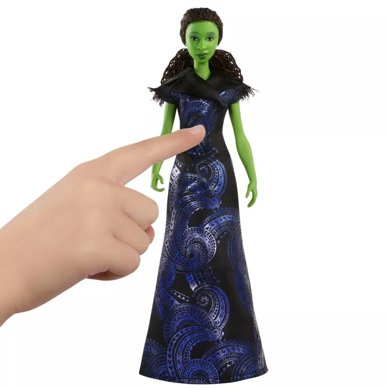 Mattel Universal Pictures’ Wicked: For Good zingende Elphaba-pop, filmgetrouwe outfit, zingt „For Good”