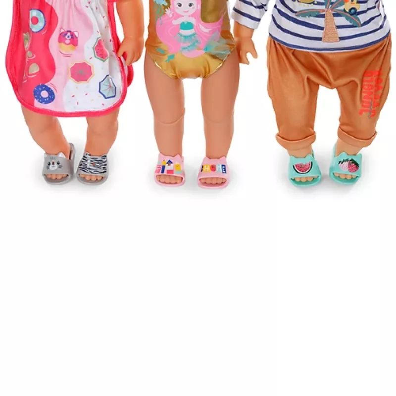 BABY born slippers 3 assorti 43cm poppenschoenen