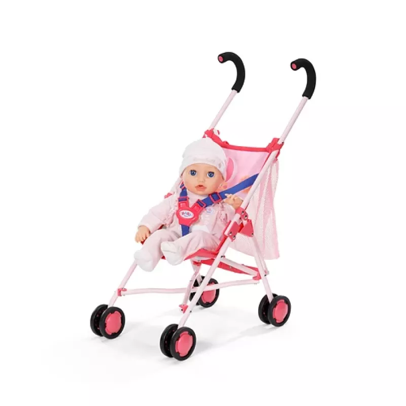 BABY born poppenwagen met tas roze