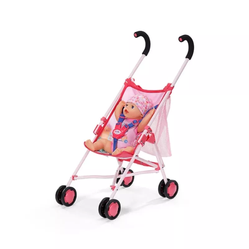 BABY born poppenwagen met tas roze