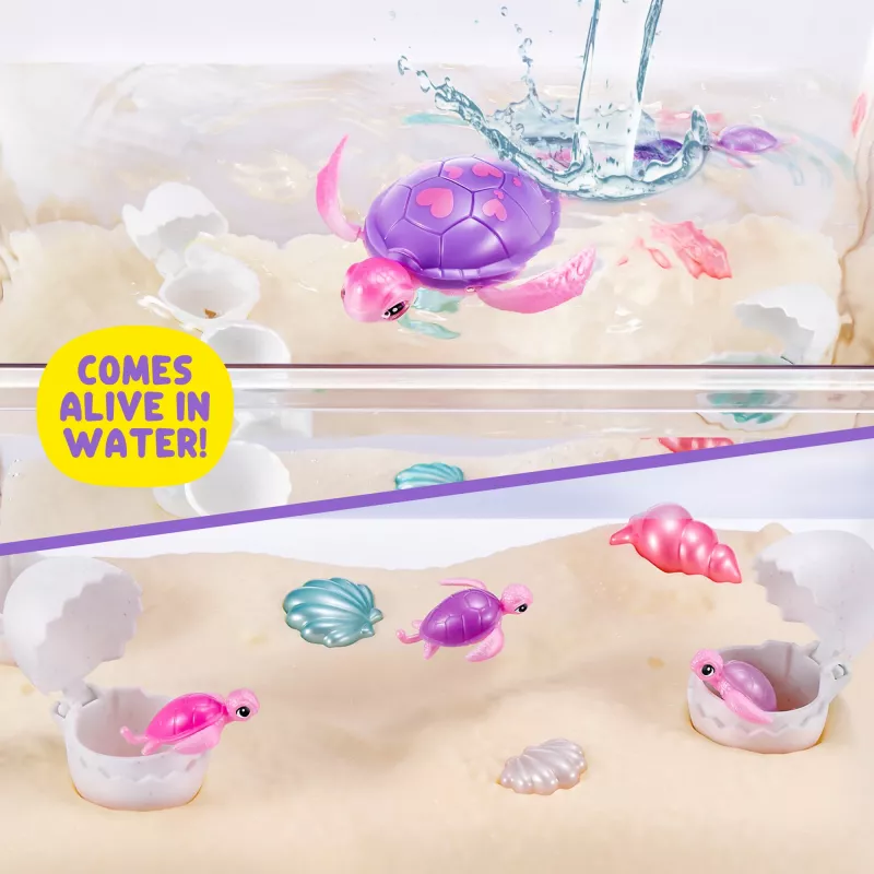 Zuru Pets Alive Mommy Turtle Surprise interactief speelgoed, meerkleurig, LR44-batterij