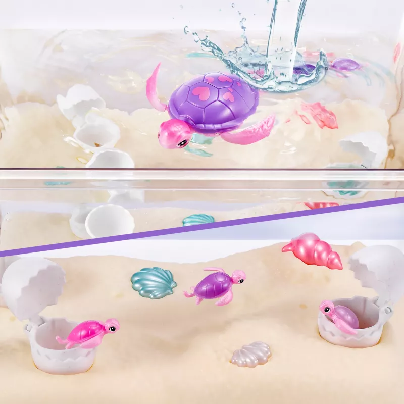 Zuru Pets Alive Mommy Turtle Surprise interactief speelgoed, meerkleurig, LR44-batterij