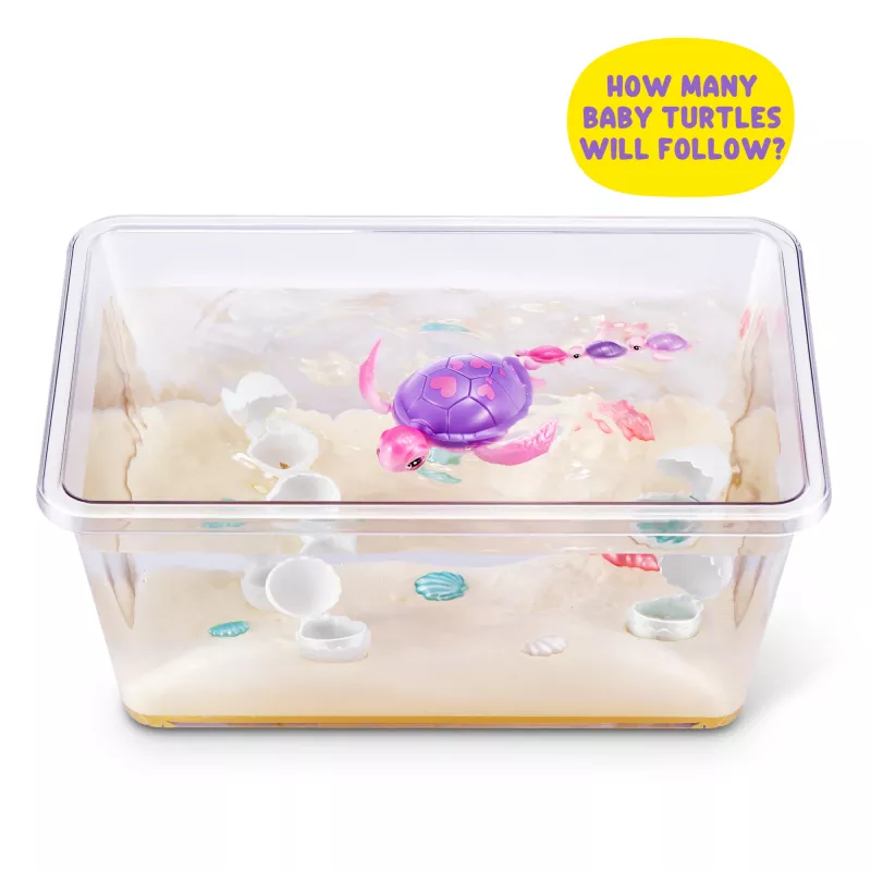 Zuru Pets Alive Mommy Turtle Surprise interactief speelgoed, meerkleurig, LR44-batterij