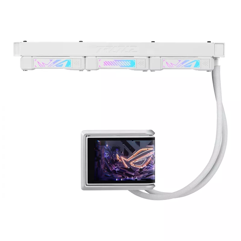 All-in-one-vloeistofkoeler ASUS ROG RYUO IV 360 ARGB WHT – 360mm-radiator, 120mm-ventilator, wit