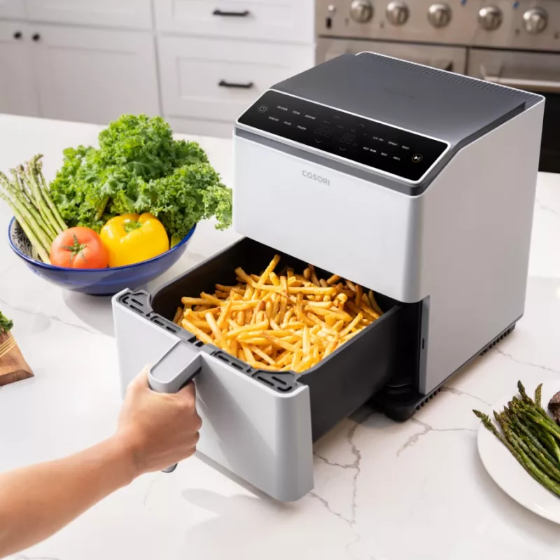 Cosori Dual Blaze Single 6,4 L losstaand apparaat 1750 W heteluchtfriteuse lichtgrijs