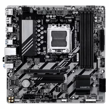 GIGABYTE B840M D3HP WIFI6E Micro ATX moederbord — AMD socket AM5, B840, 4x DDR5 tot 8200MHz OC, 2x PCIe 4.0 M.2, Wi‑Fi 6E, 1GbE