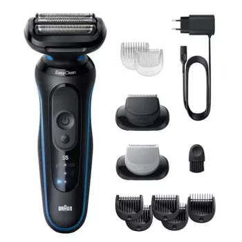 Scheerapparaat BRAUN Series 5 52-B1650S – 3-voudig mes, Li-Ion accu, nat & droog scheren, trimmer, blauw