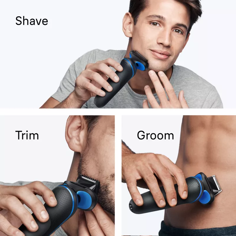 Scheerapparaat BRAUN Series 5 52-B1650S – 3-voudig mes, Li-Ion accu, nat & droog scheren, trimmer, blauw