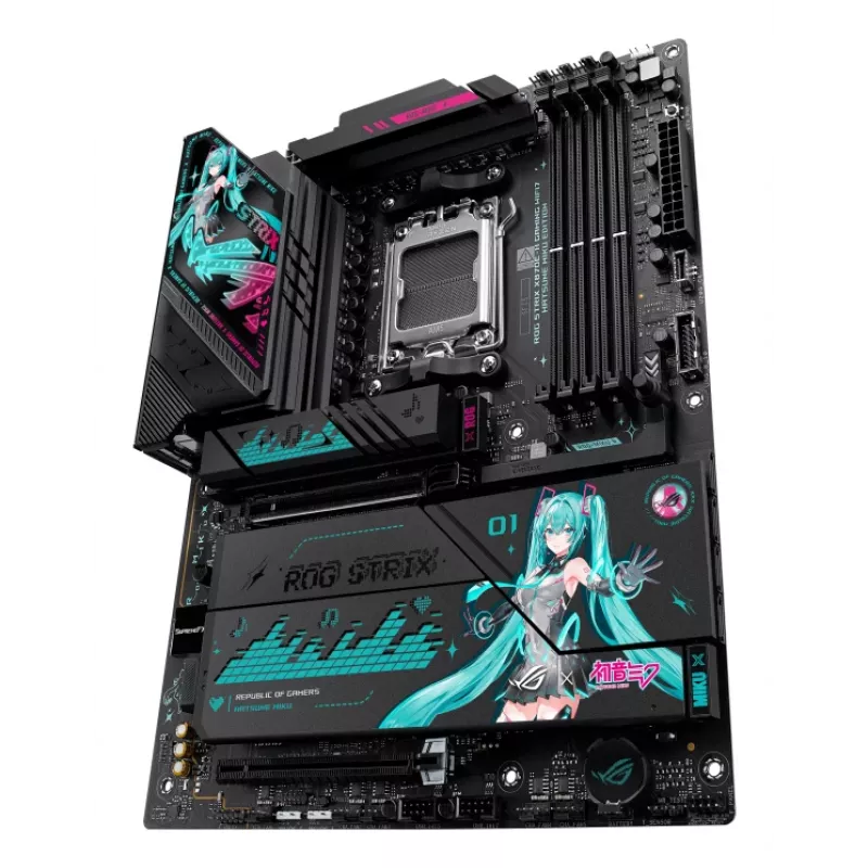 Moederbord ASUS ROG STRIX X870E-H GAMING MIKU WIFI7 ATX voor AM5-socket, DDR5-ondersteuning