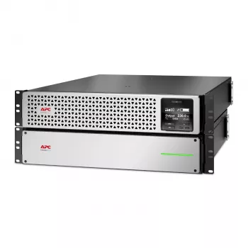 APC Smart-UPS On-Line, 2200 VA, lithium-ion, rackmontage 4U, 230 V, 6x C13 + 2x C19 IEC-uitgangen, netwerkkaart, verlengde overbruggingstijd, railset inbegrepen