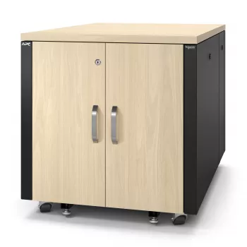 APC NetShelter geluiddempend, 12U, server-rackbehuizing, ahorn