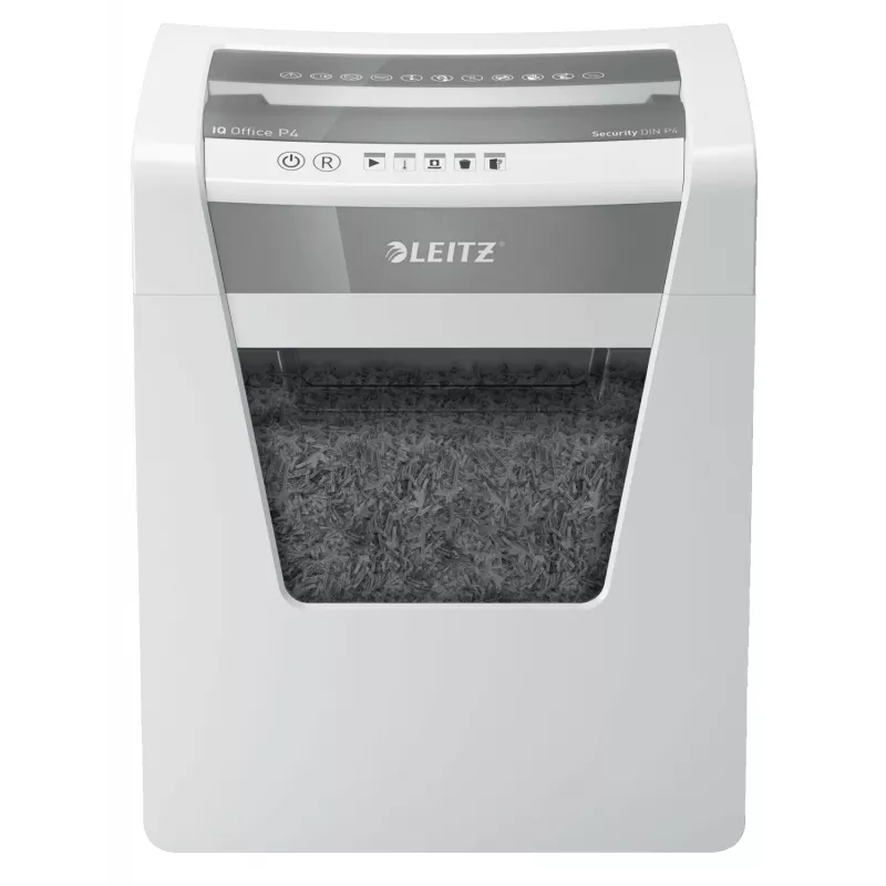 Leitz IQ Office papierversnipperaar P4, kruissnit, 22,3 cm, 4 x 40 mm, 23 l, 225 vel, 55 dB