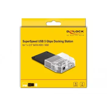 DeLOCK SuperSpeed USB dockingstation 2,5 inch SATA HDD SSD zwart