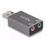 DeLOCK externe USB-geluidskaart USB-A-stekker naar 2 x 3,5 mm stereo