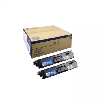 Tonercartridge Brother TN-900CTWIN cyaan 2-pack, laser, bereik 12.000 pagina's