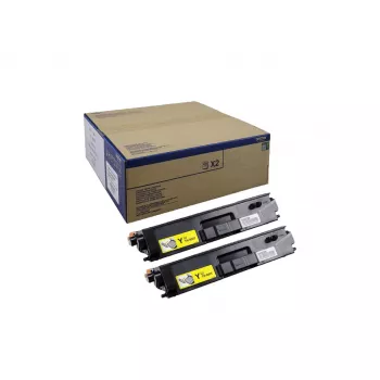 Tonercartridge Brother TN-900YTWIN geel, origineel, 2 stuks, 12.000 pagina's per stuk