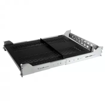 StarTech.com 2U geventileerde uitschuifbare server-rack-plank met kabelmanagementarm - 27,7 tot 31,6 inch verstelbare inbouwdiepte - 50 lb - 19