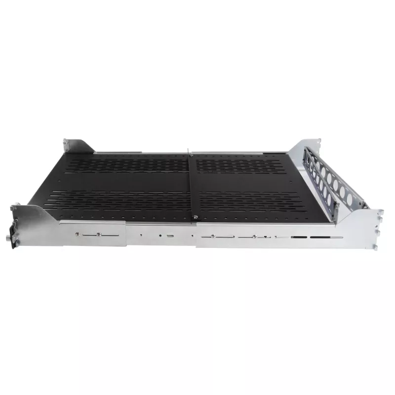 StarTech.com 2U geventileerde uitschuifbare server-rack-plank met kabelmanagementarm - 27,7 tot 31,6 inch verstelbare inbouwdiepte - 50 lb - 19