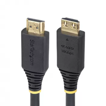 StarTech.com 1m (3ft) High Speed HDMI-kabel met gripstekkers, 4K 60Hz/1440p 144Hz, HDR10/HDCP 2.2/ARC, 18Gbps, UHD HDMI-kabel voor tv/monitor/display, TPE-mantel