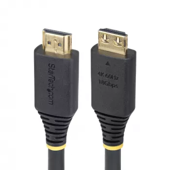 StarTech.com 5m (16ft) High Speed HDMI-kabel met gripstekkers, 4K 60Hz/1440p 144Hz, HDR10/HDCP 2.2/ARC, 18Gbps, UHD HDMI-kabel voor tv/monitor/display, TPE-mantel