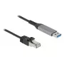 Netwerkkabel DELOCK 60756, USB A naar RJ-45, 2 m, 10/100/1000Base-T(X), antraciet/zwart